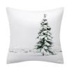 Snow Christmas Pillowcase Blue and White Printed Cushion Cover Snowflake  Tree Throw