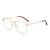 Fashion new flat mirror women's high-end sunglasses men's driving UV400 metal square myopia glasses