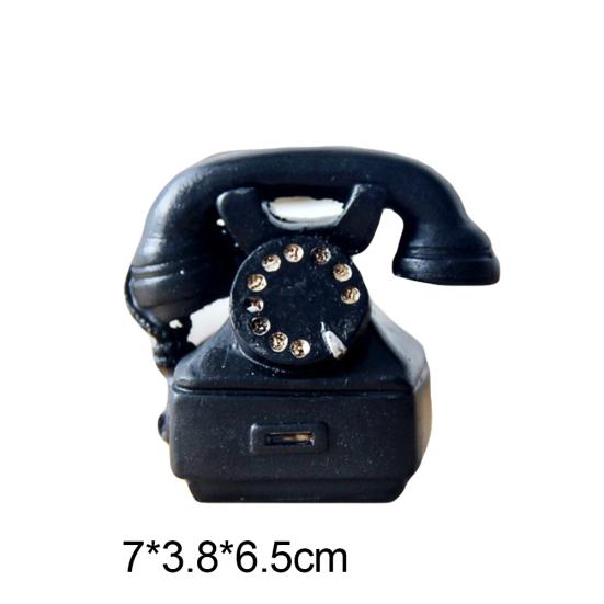 Retro Phonograph Typewriter Figurine Mini Sculpture Art Craft Table Decoration