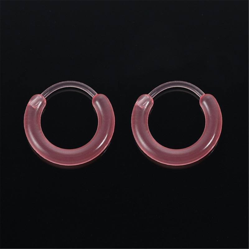 Orecchini a clip colorati in resina per piercing all'orecchio Cerchi leggeri Orecchini per uso quotidiano Accessori moda per ragazze