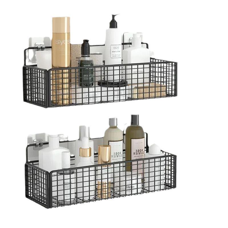 Wall-Mounted Bathroom Storage Rack: Toothbrush Holder & Cup Shelf, Simple Style
