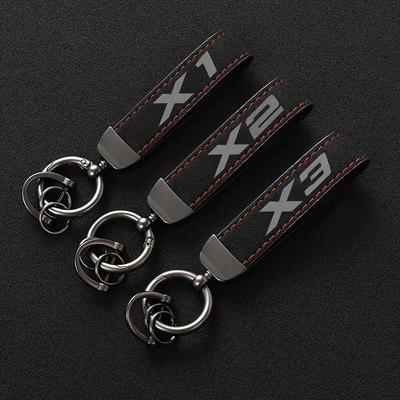 Mode Wildleder Leder Auto Schlüsselbund Für BMW X1 X2 X3 X4 X5 X6 X7 F48 E84 U11 E83 F25 G01 e71 E70 F15 GT Auto Schlüsselbund Zubehör