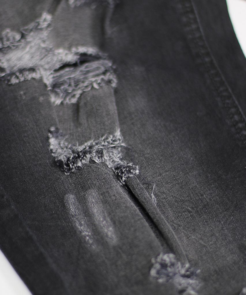 Haipeodenim Black Gao Zipper Jeans