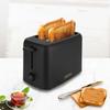 Kitchencook - Matt_toast - Matte Black - 2 Wide Slot Toaster - 6 Levels - 650 W