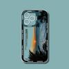 INS Purple Blue Sunset Snow Mountain Phone Case For iPhone 14 15 13 12 11Pro Max XR X XS Natural Scenery Shockproof Bumper Cover