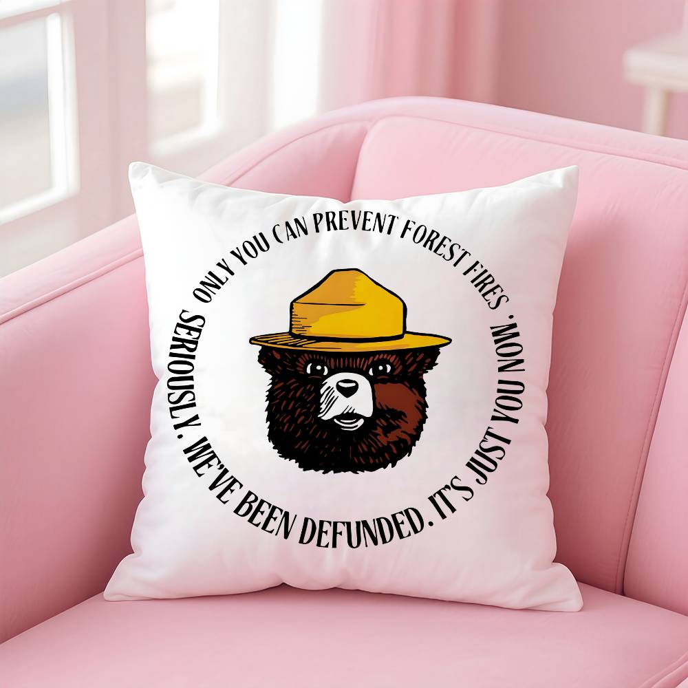 Anime S-Smokey B-Bear Pillow Case pattern printing pillowcase living room sofa cushion cover bedroom room decor