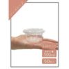 Niche Plus Heat-Resistant Sauce and Pudding Cups, Clear, with Lids, 3.25 Oz (approx. 100 Ml), Pack of 50, Large Dip