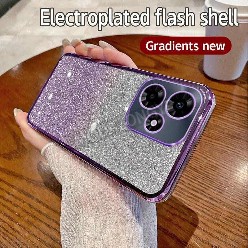 Pro Infinix Hot 30i Pouzdro Galvanické pokovování Měkké třpytky TPU Zadní kryt mobilního telefonu X669 X669C X669D Pouzdro na telefon pro dívku Žena