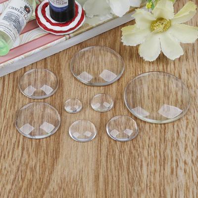 Pick Size Transparent Flat Back Glass Cabochon For Jewelry Decoration Making DIY Rings Materials