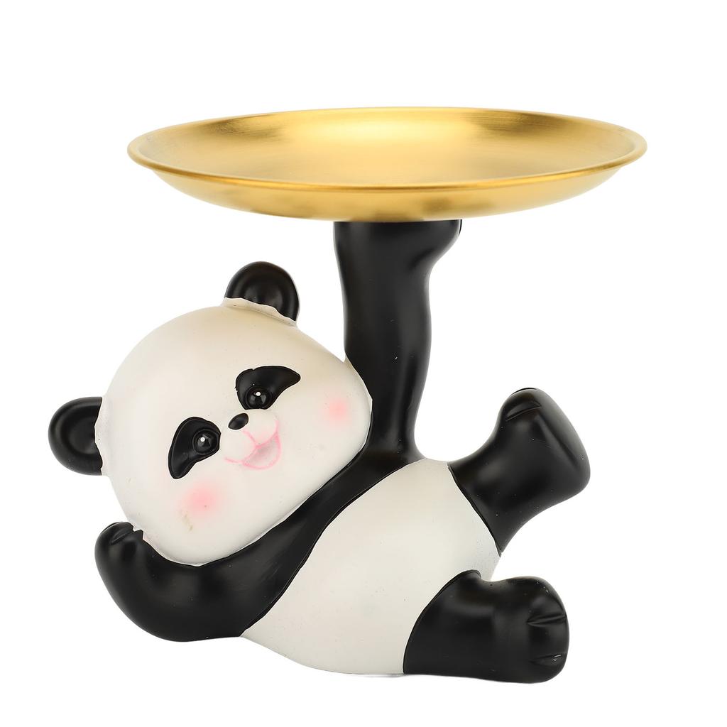 Resin Statue Decorative Tray Cute Animal Figurine Decor Entryway Table Key Holder for Bedroom