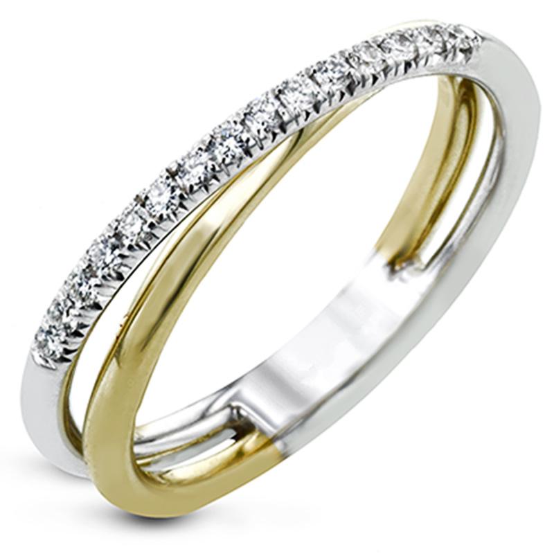 

Huitan Classic Simple X Shape Cross Women Ring Luxury CZ Stone Mix Metal Color High Quality Wedding Ring Daily Versatile Design 10