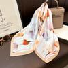 Women S Floral Print Square Scarf Spring Summer Decorative Neck Scarf Elegant Luxury Lightweight