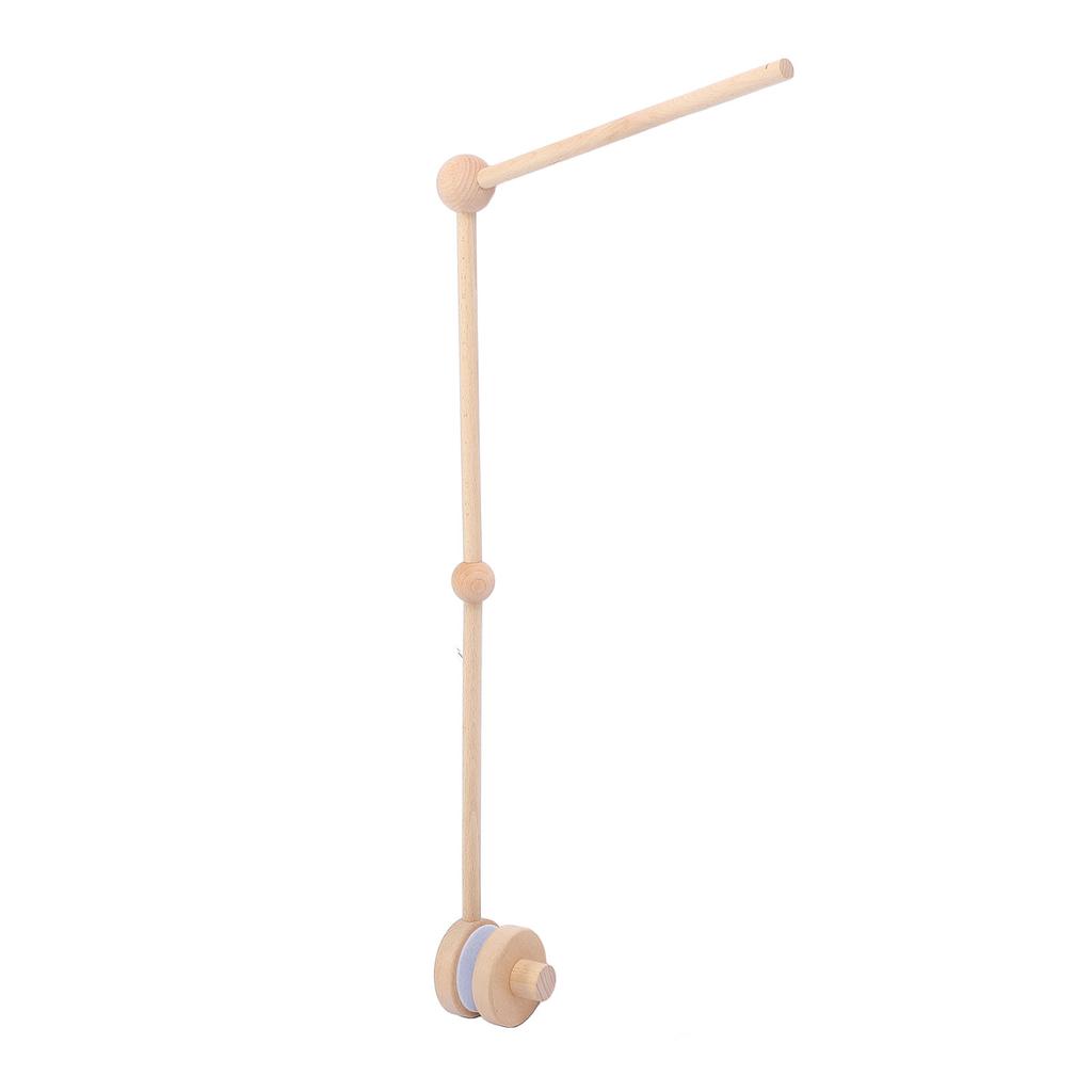 Drewniane ramię do karuzeli nad łóżeczko dziecięce, wzmocniona konstrukcja, stojak uchwyt na łóżeczko niemowlęce dla bezpieczeństwa, dekoracja moskitiery