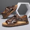 Summer Men Sandals Genuine Leather Mens Casual Shoes Outdoor Men Leather Sandals For Men Beach Shoes Roman Mens Shoes