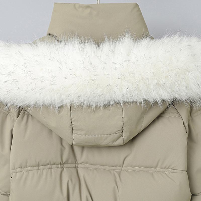 Fashion Winter Coats Woman Long Parkas Hooded Faux Fur Collar Thick Warm Women's Jackets