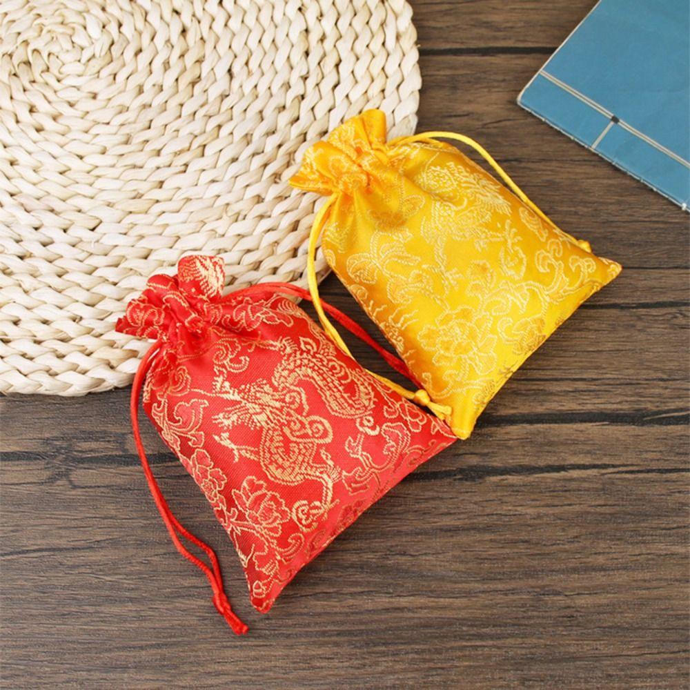 Storage Bag Canvas Flower Handbag Chinese Style Small Coin Purse Wallet  Hanfu Decor