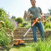 Cordless Lawn Trimmer 21V with 2x4.0Ah Batteries, 25 cm Cutting Width