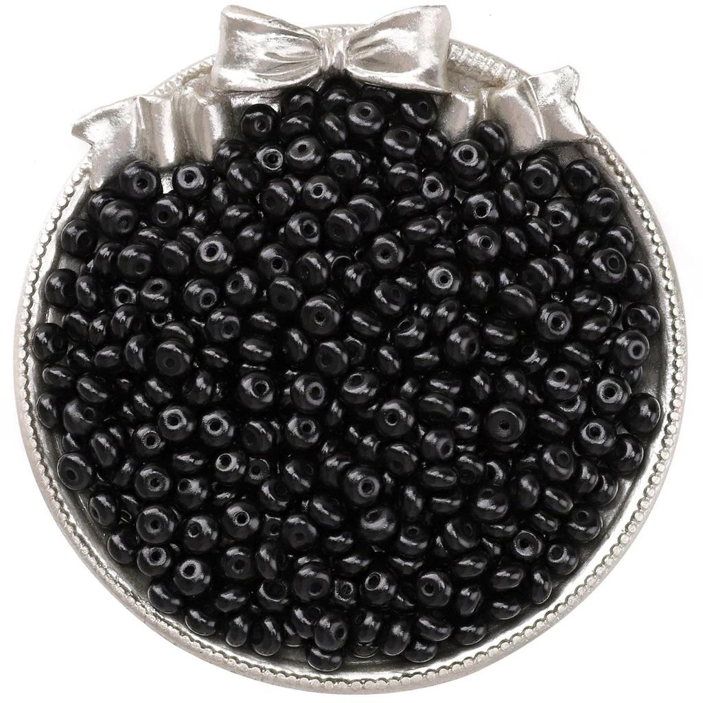 60 Stück Flaschenglasperlen Charm Ölgemälde Abacus Tschechische Perlen Seed Spacer Perlen für die Schmuckherstellung Zubehör