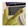 Knitted Five Finger Gloves with Loop Design and Ribbed Cuffs for Everyday Use and Comfortable Hand Protection