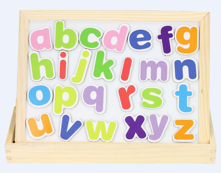 Multifunctional Children's Educational Wooden Puzzle: Magnetic Pinyin Letters & Drawing Board