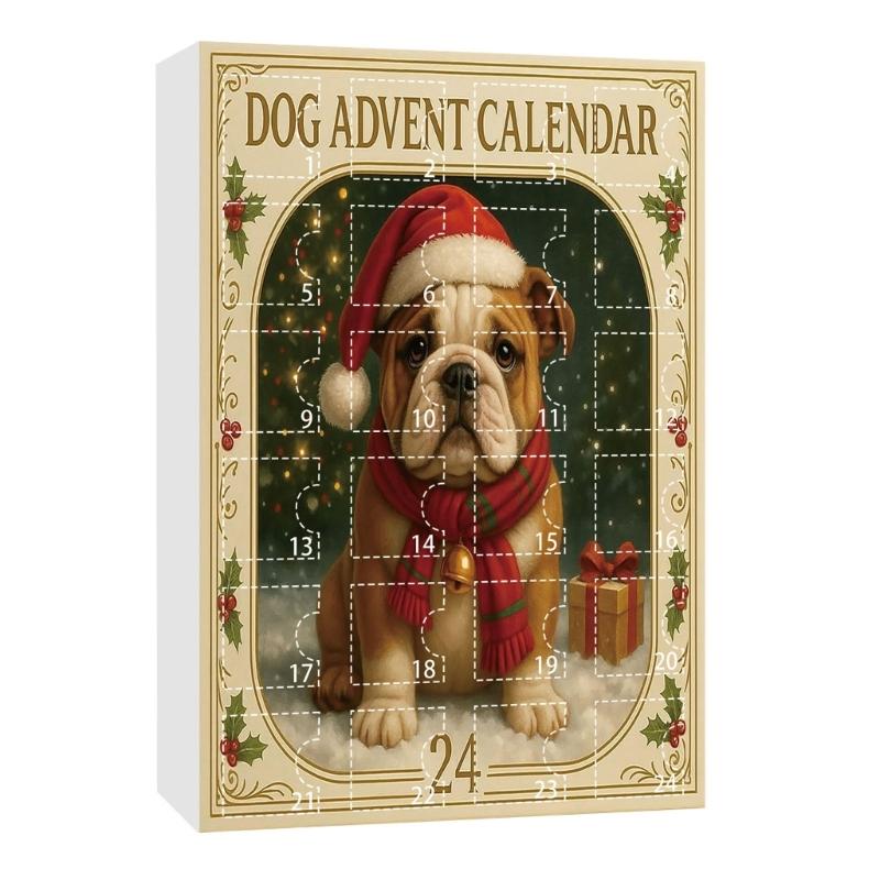 24 Pieces Acrylic Pet Themed Christmas Countdown Calendar Blind Boxes Set For Dog Owners Festive Home Office Decorations