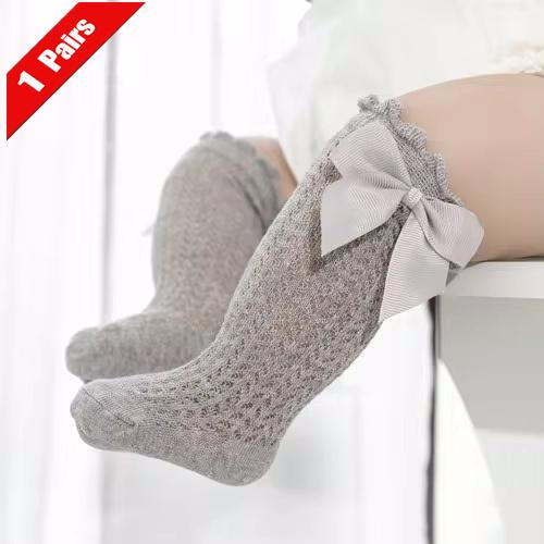 1/3/7Pairs Infant Long Socks for Baby Girls And Boys Bow Cotton Summer Mesh Thin Newborn Toddler Knee High Socks 0-2Years New