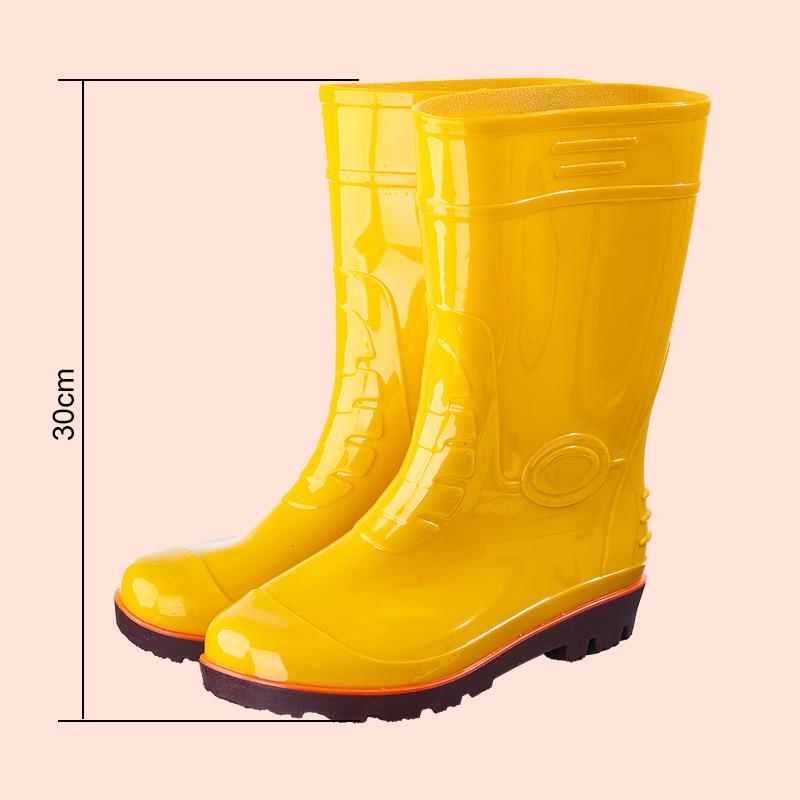 

Rain shoes men s medium tube waterproof rain boots growing vegetables field work shoes sanitation workers work rain boots soft sole once PVC 44
