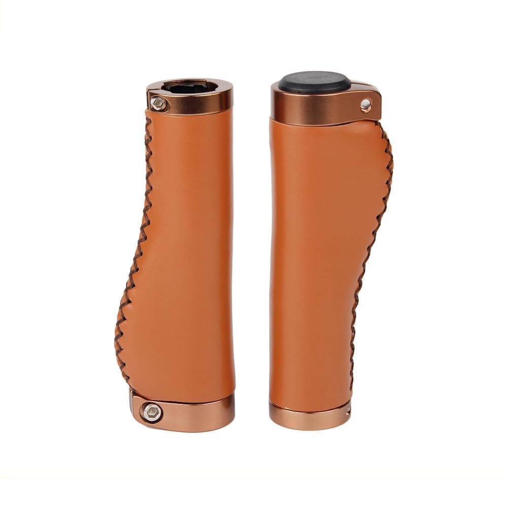 Universal Handlebar Bicycle Mountain Bike Road Bike Cross Country Bike PU Leather Vintage Bicycle Handlebar (Brown)