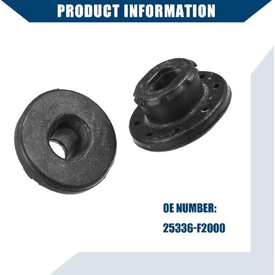 No.25336-F2000 Radiator Lower Insulator Mount Bushing for Hyundai Elantra 2017-2020/Inner Radiator Lower Insulator Moun/Durable Rubber / 2Pcs Black