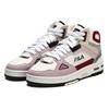 Fila Fusion Teratach Fabric Synthetic Leather Mid-Top Retro Basketball Shoes Women sneaker Violet Ice Cordovan-Red T12W243211FVC