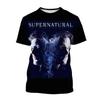 Supernatural TV Series 3D Print T-Shirts Men Women Fashion Streetwear Oversized Short Sleeve T Shirt Male Tees Tops Man Clothing