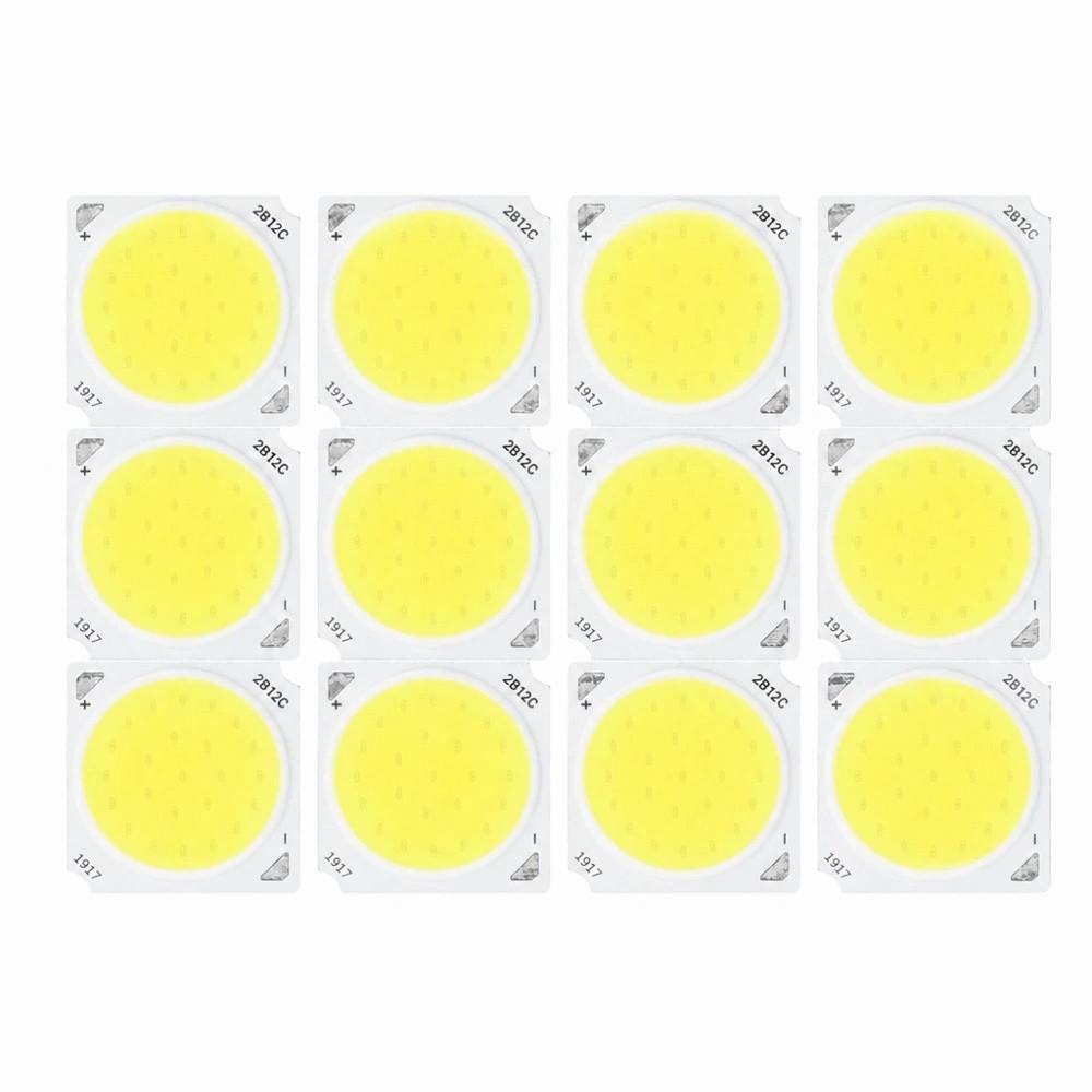 12PCS 1080LM High Power LED Chip 12W COB LED Chip Durable LED Chip Module  Home Lighting