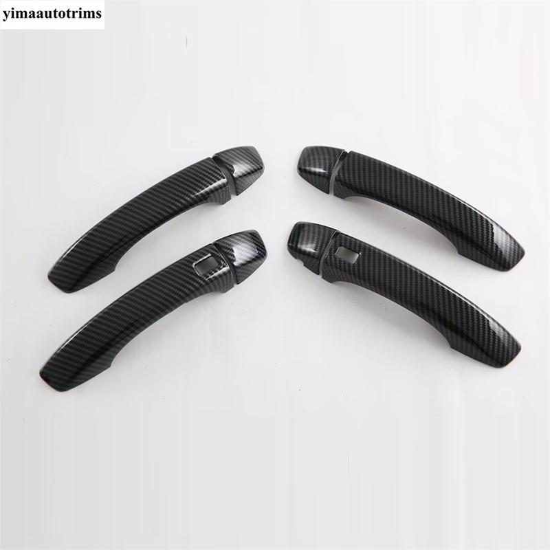 ABS Rearview Mirror / Door Handle Bowl / Fuel Tank Cap Cover Trim Carbon Fiber Accessories For MG HS / HS Plug-in - 2024