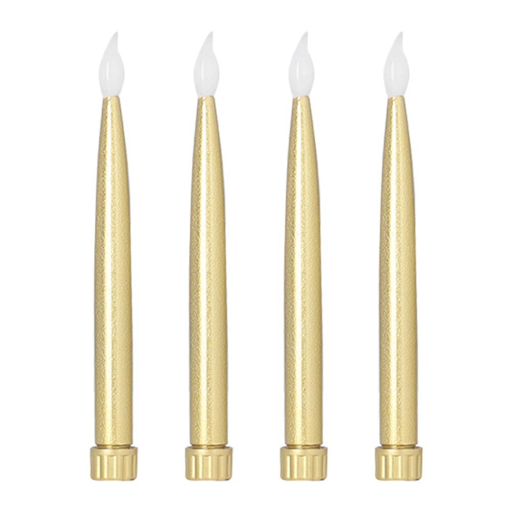 4Pcs Taper LED Candle Lamp Long Electronic Candle Lamp Classic Electronic Candle Light  Home Decor
