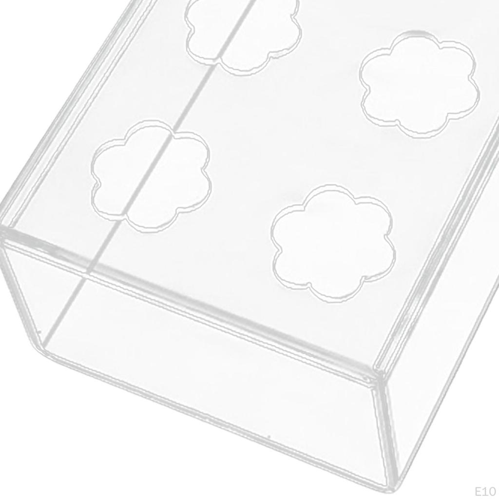 Akrylová váza na květiny Obdélníkový držák s otvorem Nízká ležící poupata pro párty