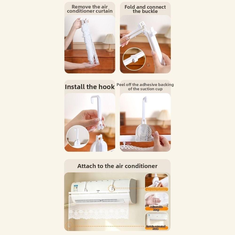 Retractable Air Conditioner Guide Cover Lace Air Conditioning Baffle  Bedroom