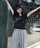 CHICKS Asymmetrical Stella Slim Fit Short Sleeve T-Shirt Black