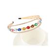 TREETIP Custom Logo Rhinestone Headband Three-layer Colorful Drop Shape Hair Accessories Women Bridal Japan Korean Style Retro