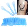100pcs Cosmetic Spatula Plastic Disposable Hair Removal Cream Tattoo Repair Cream Spatula Blue