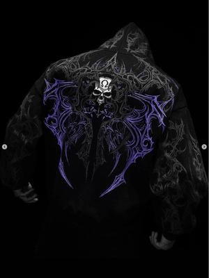 Dark Style Men's Hoodie - Trendy American Sportswear for Autumn/Winter