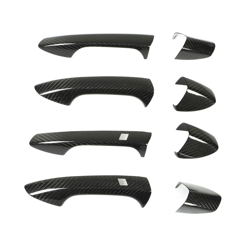 Zewnętrzna osłona klamki drzwiowej z prawdziwego włókna węglowego, zamiennik dla Mercedesa?Benz W204 W212 W218 W207