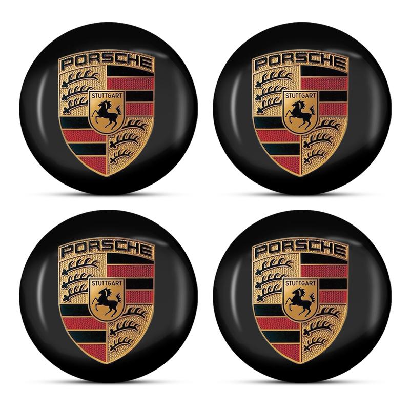 4 ks 56mm Samolepka Středové Krytky Nábojů Kol Auta Příslušenství Pro Porsche Boxster Cayenne Panamera Macan Cayman 911 918 996 917 991