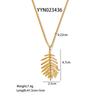 Gold Stainless Steel Pendant Necklace For Women Flower Pearl Charm Link Chain Choker