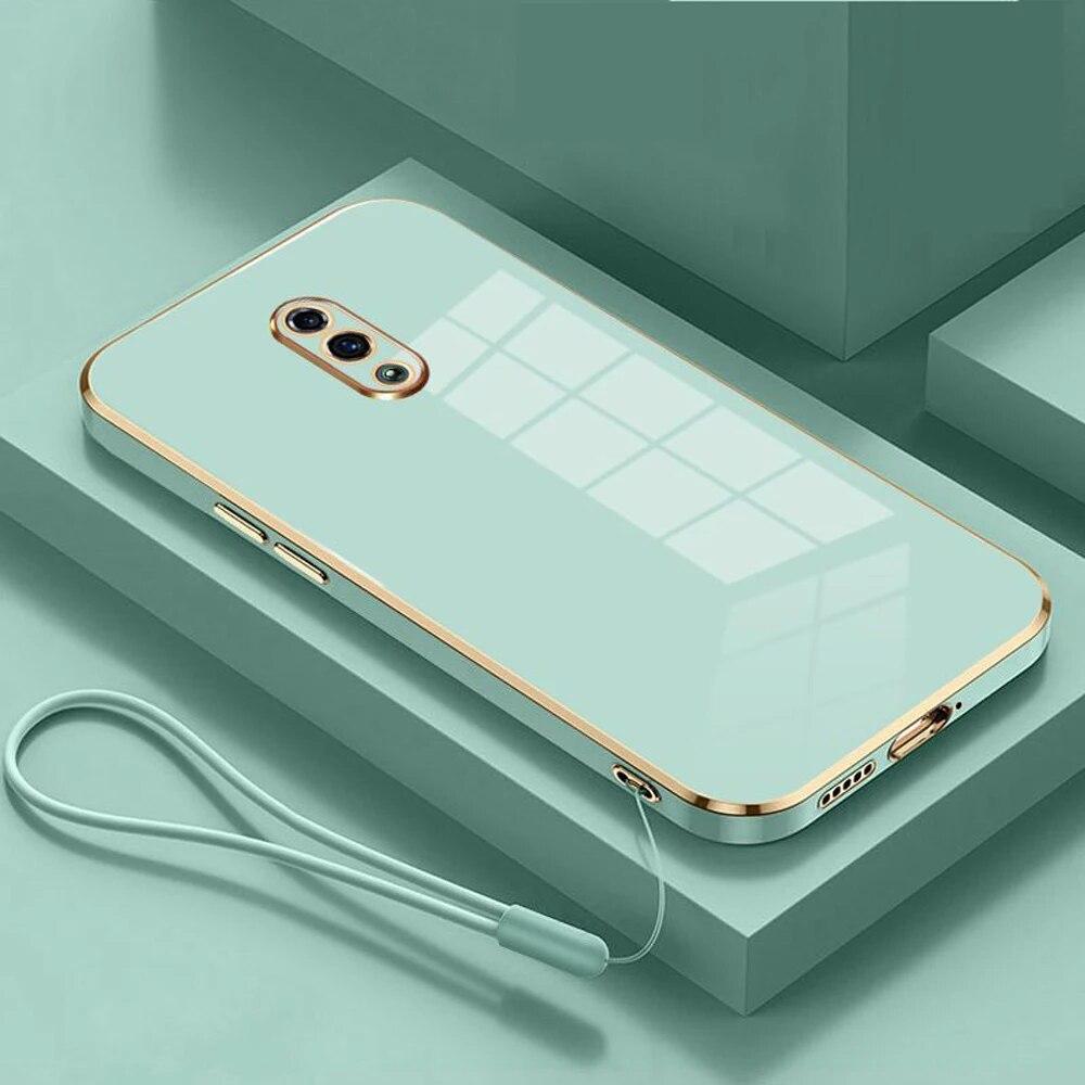 

Чехол для Oppo Reno, защита объектива камеры, чехол для телефона Oppo Reno CPH1917, жесткий матовый прозрачный противоударный чехол Reno 6,4 дюйма For Oppo Reno&Case & Strap небесно-голубой