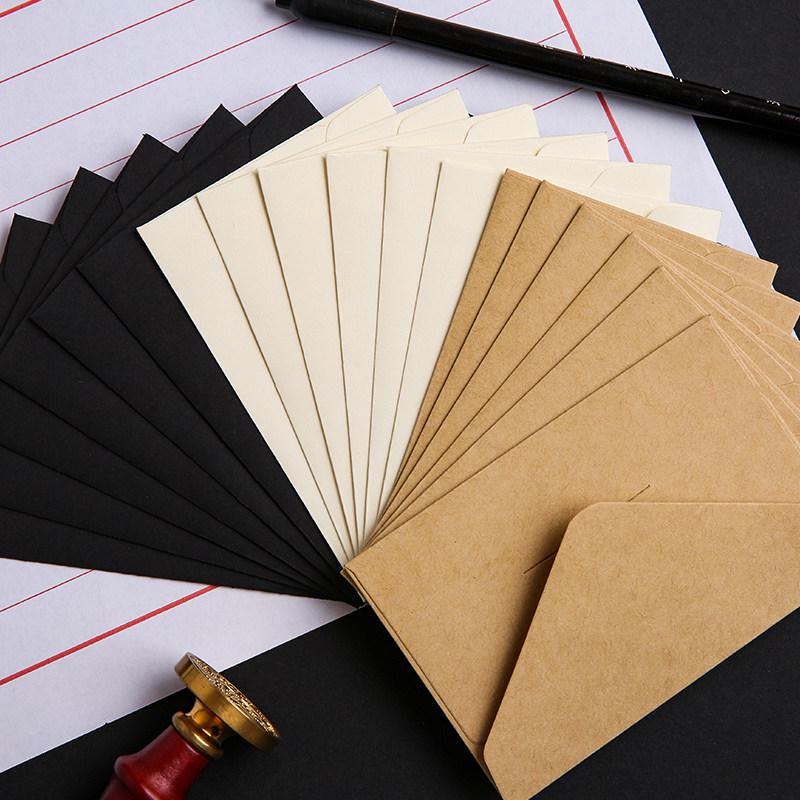 Retro Square Kraft Paper Mini Envelopes - Fresh Style for Small Greeting Cards and Love Letters