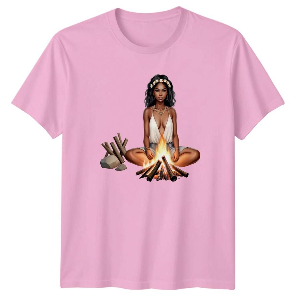 Unisex Campfire Bohemian Camping Outdoors Unisexs TShirt Unisexs Tee Graphic Top