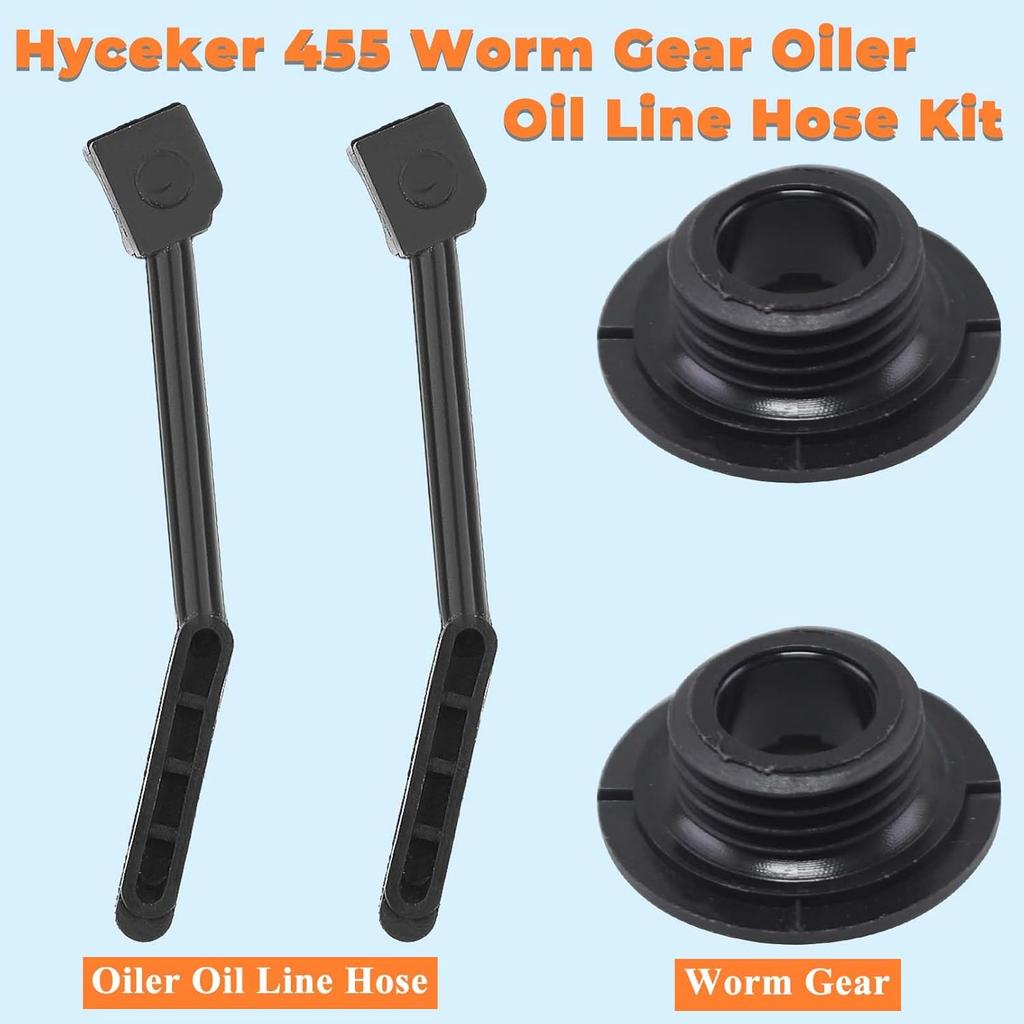 455 Worm Gear Oiler Oil Line Hose Kit for Husqvarna 455 Rancher II 460 Rancher 461 Jonsered CS2255 RedMax GZ550 Chainsaw Oil Pump Pinion Drive Gear