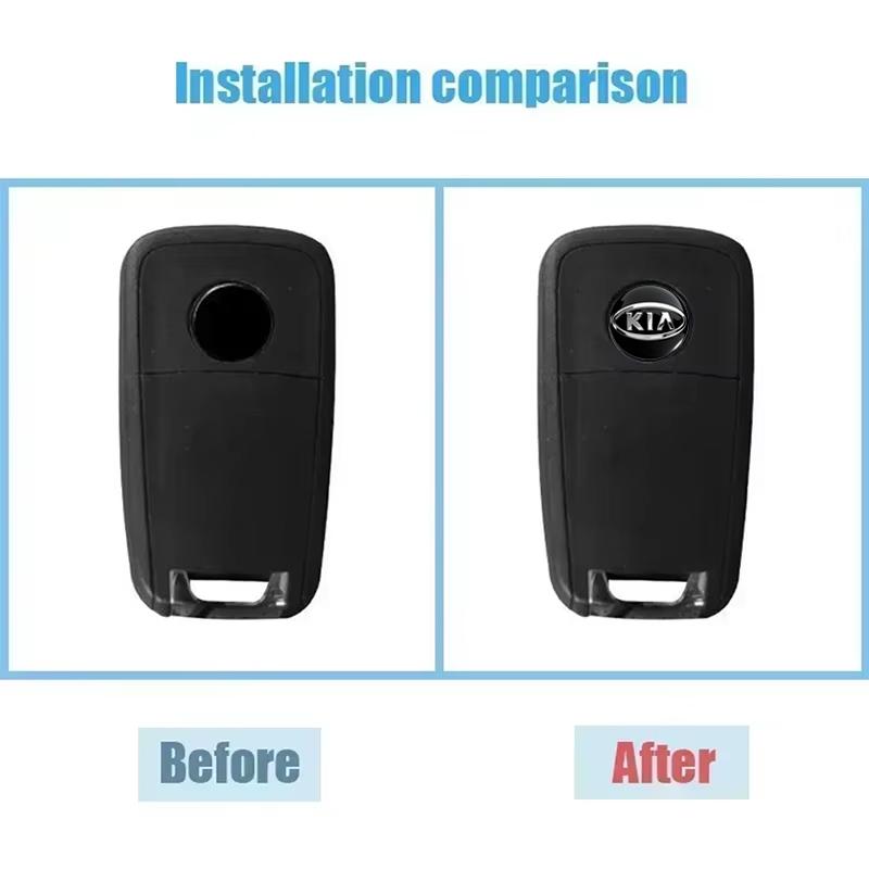 Car Remote Key Emblem Sticker Aluminum Keys Decoration Decal For KIA K9 Sportage Niro K5 Carnival EV6 EV9 EV3 K8 Stinger Forte