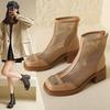 Cool Boots  Mesh Hollow Short Boots Spring/summer 2025 Women's Casual and Fashionable High Heels  Internet Famous Boots