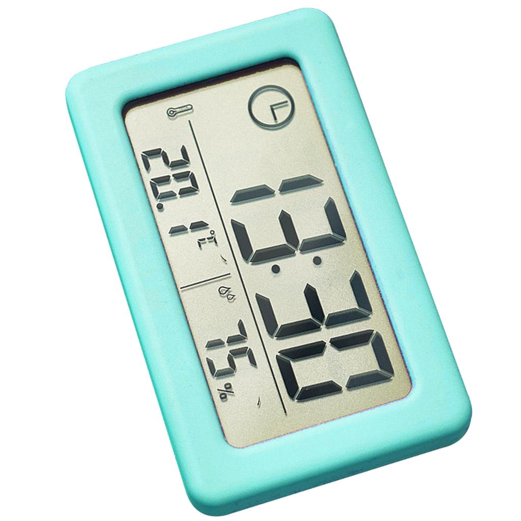 Minimalist Battery Powered Clock with Integrated Thermo Hygrometer for Home Or Office